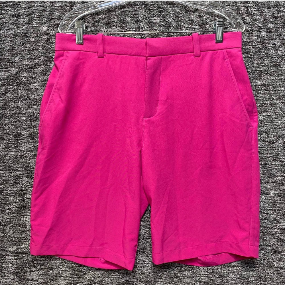 Nike Golf Dri Fit Shorts Mens 32 Pink Flat Front Performance Activewear Vibrant